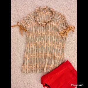 Silk Blouse with Butterfly Print